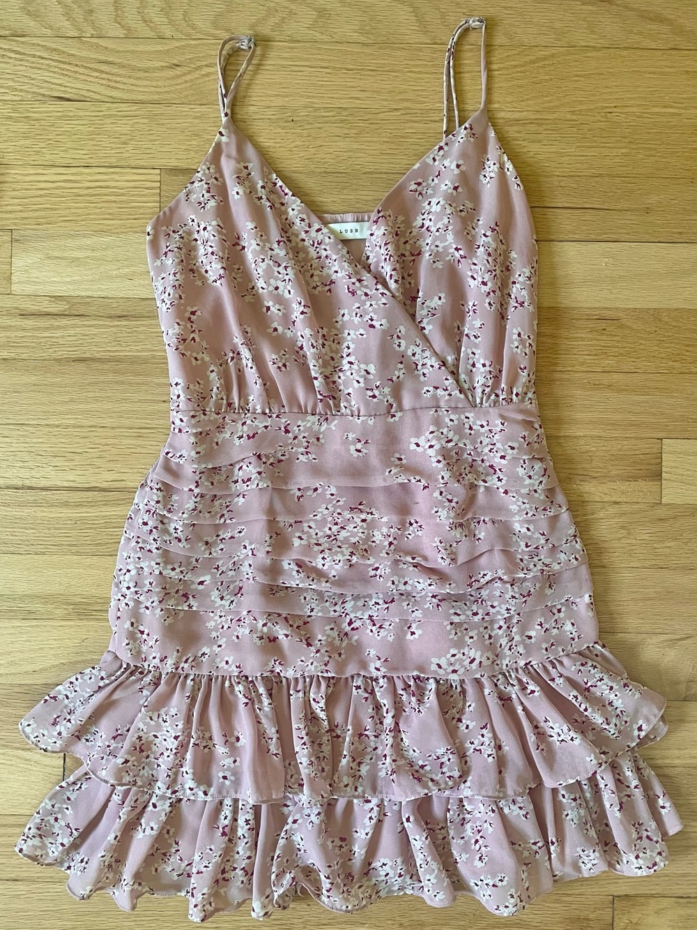 Floral Pink Ruffle Tiered Dress 🌸